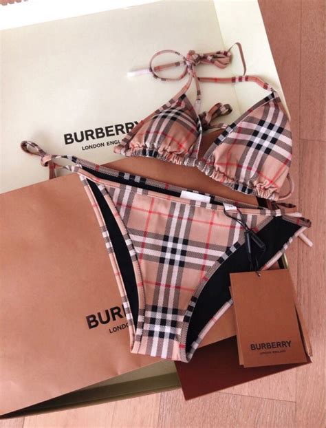 women burberry swimsuit|burberry bikini swimsuit.